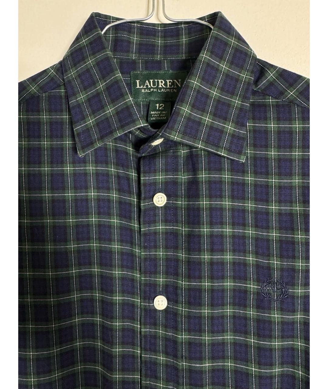 RALPH LAUREN Темно-синяя хлопковая детская рубашка, фото 3