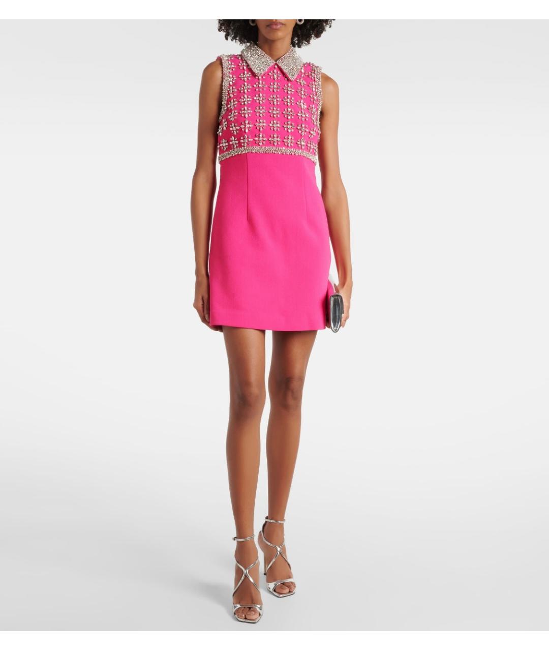 REBECCA VALLANCE Розовое полиэстеровое коктейльное платье, фото 2