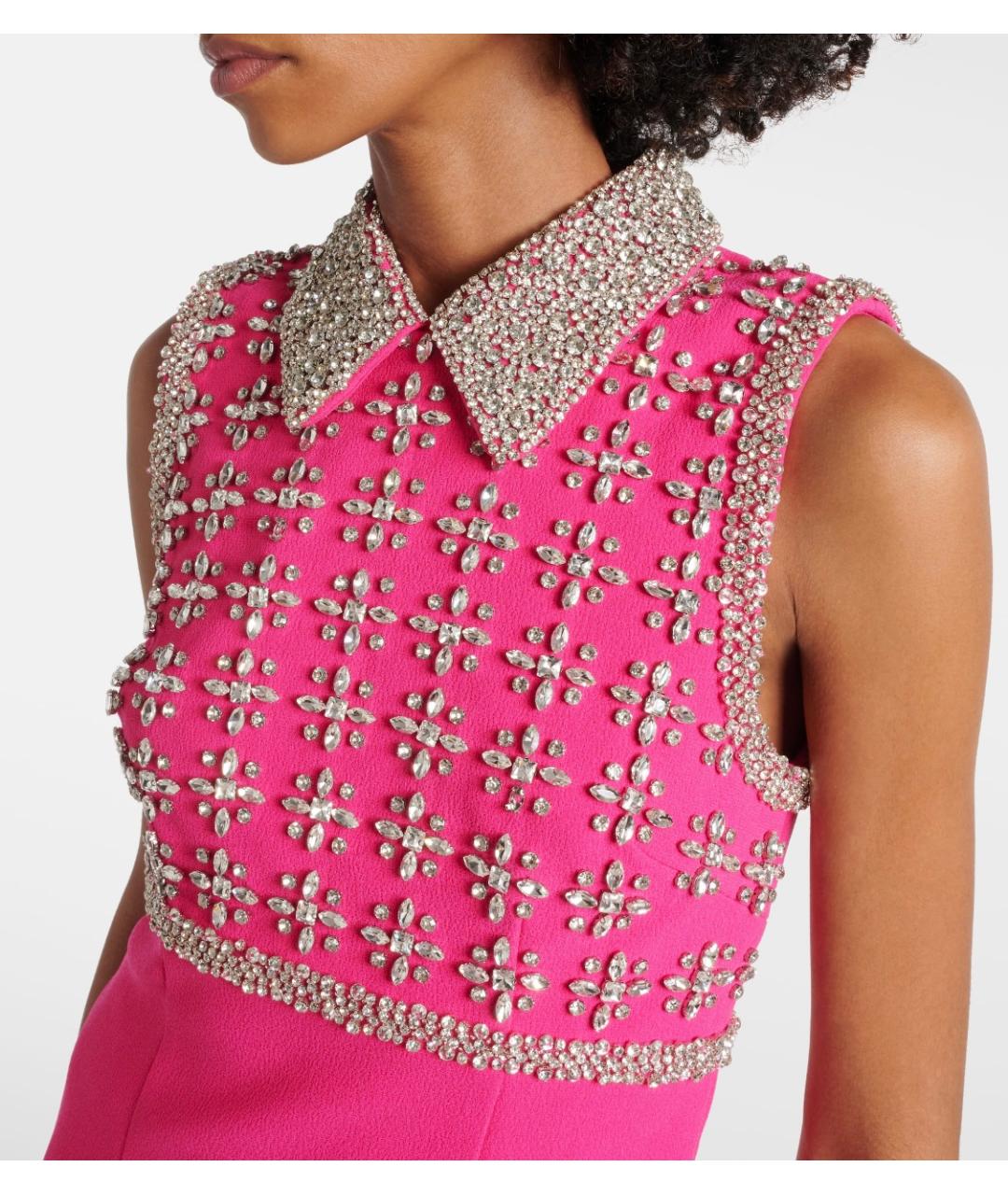 REBECCA VALLANCE Розовое полиэстеровое коктейльное платье, фото 4