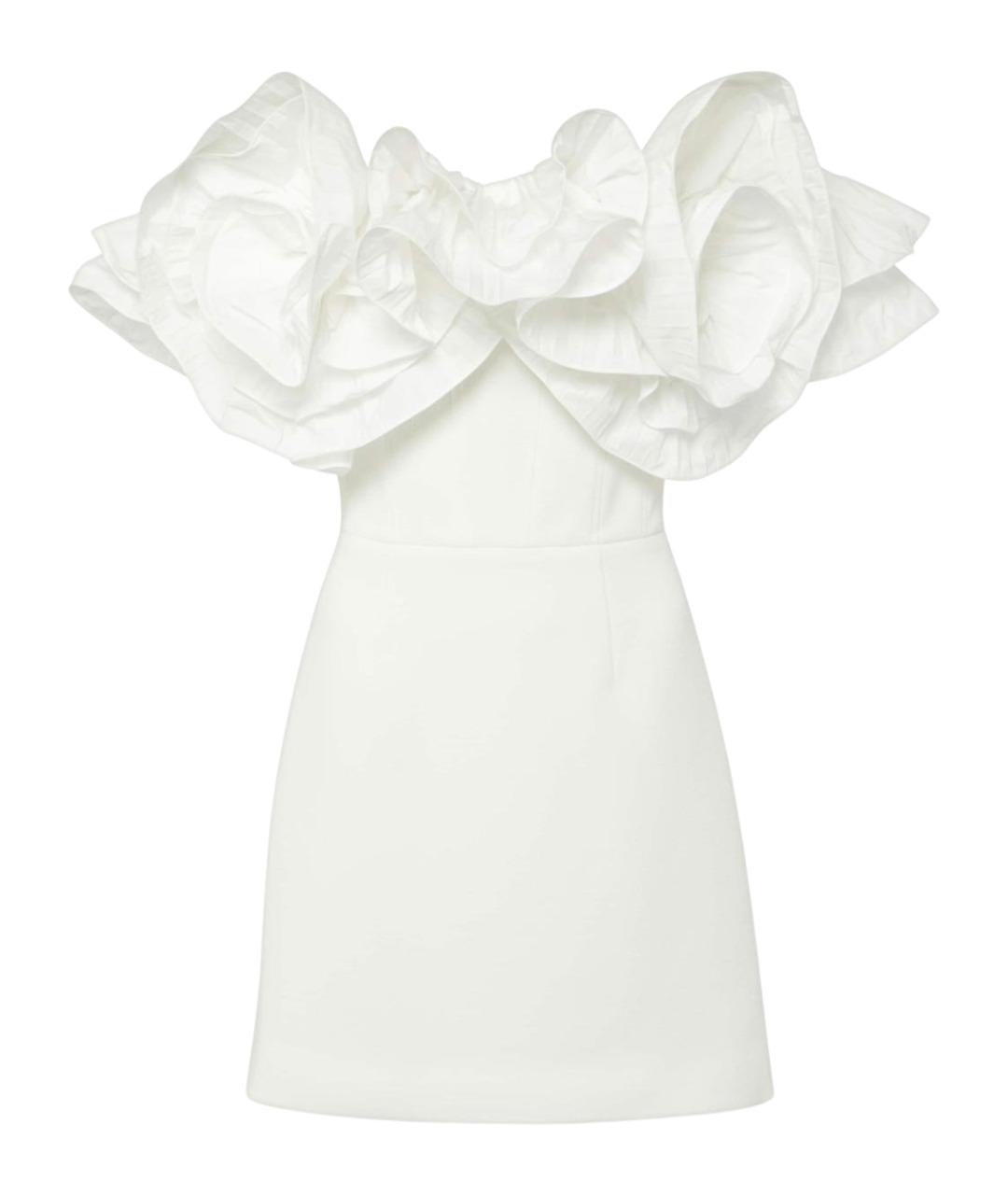 REBECCA VALLANCE Белое полиэстеровое коктейльное платье, фото 1