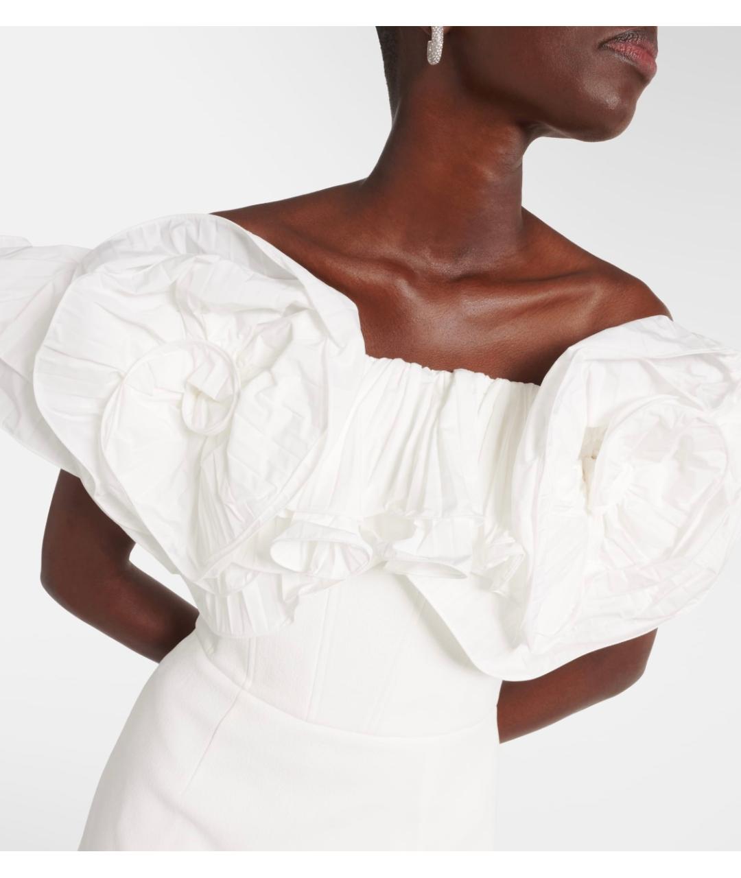 REBECCA VALLANCE Белое полиэстеровое коктейльное платье, фото 6