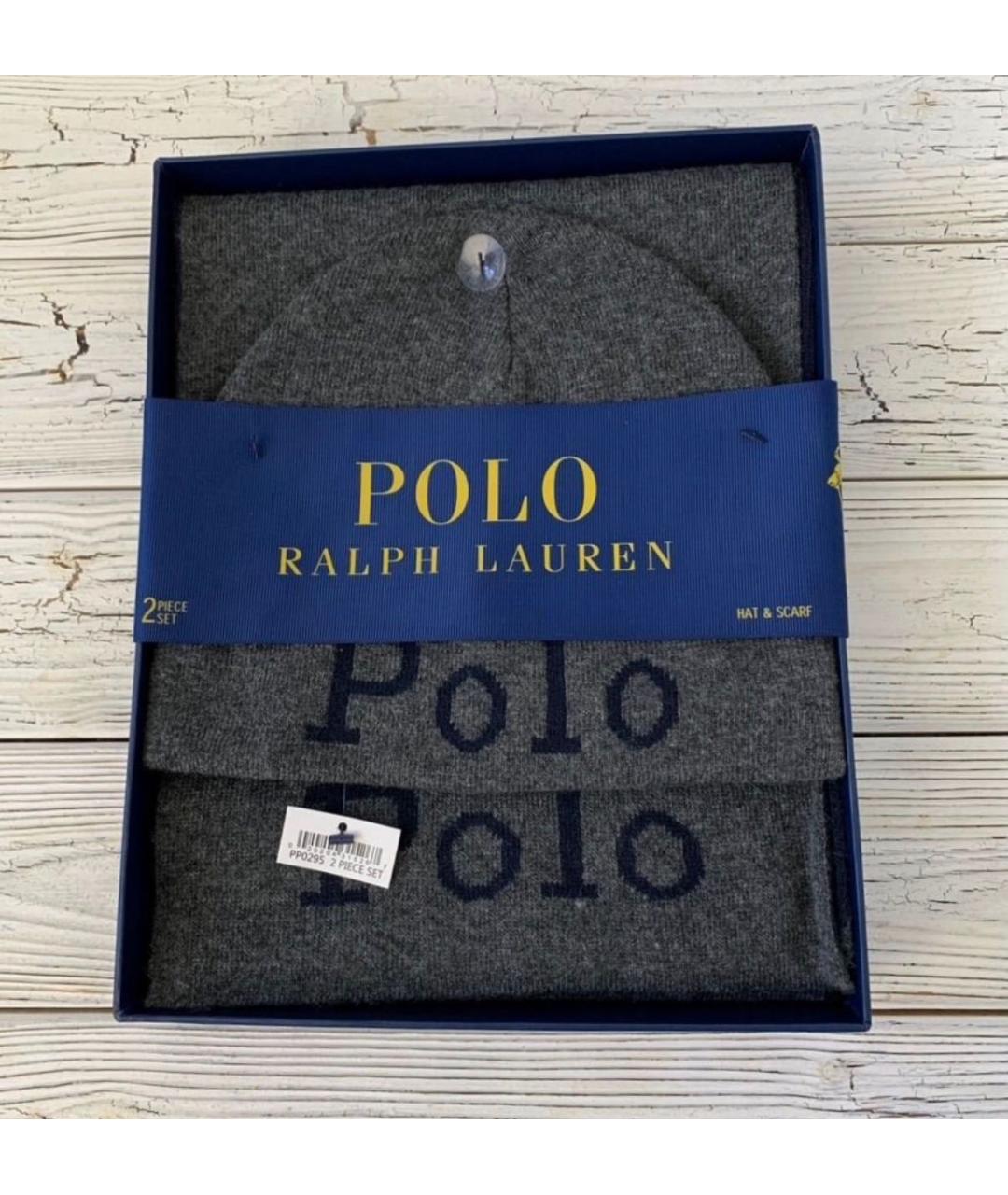 POLO RALPH LAUREN Серый шарф, фото 8