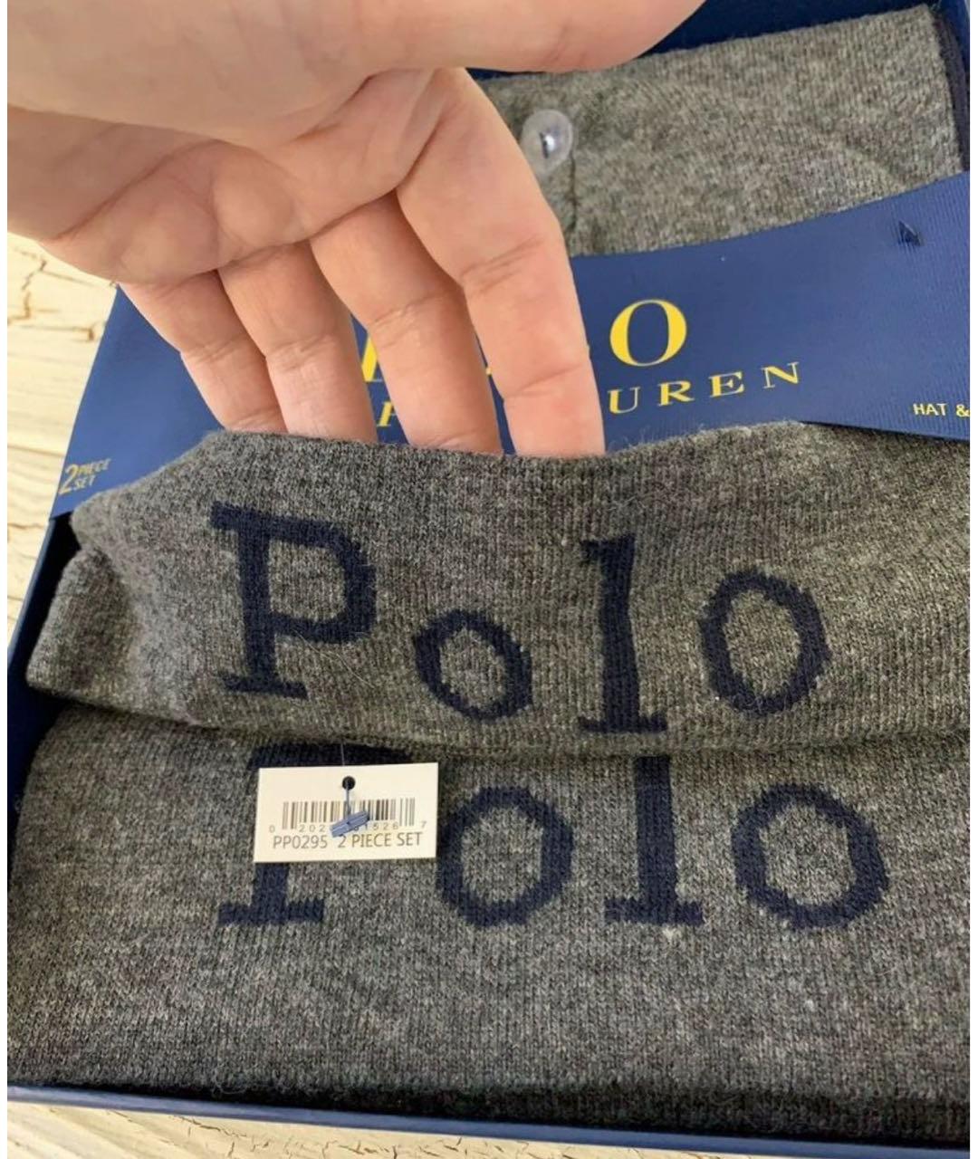 POLO RALPH LAUREN Серый шарф, фото 6