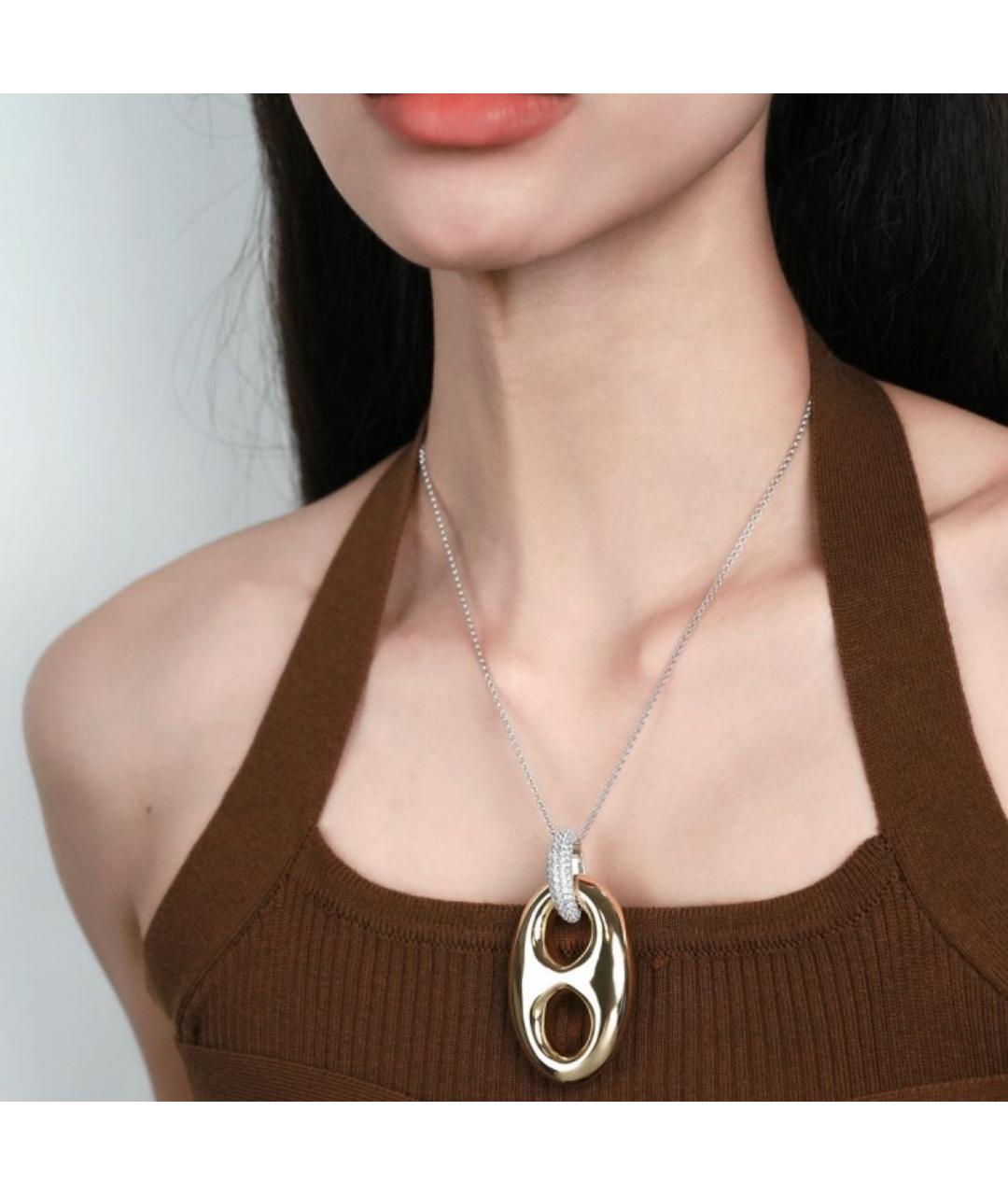 APM Monaco Золотая серебряная подвеска, фото 2