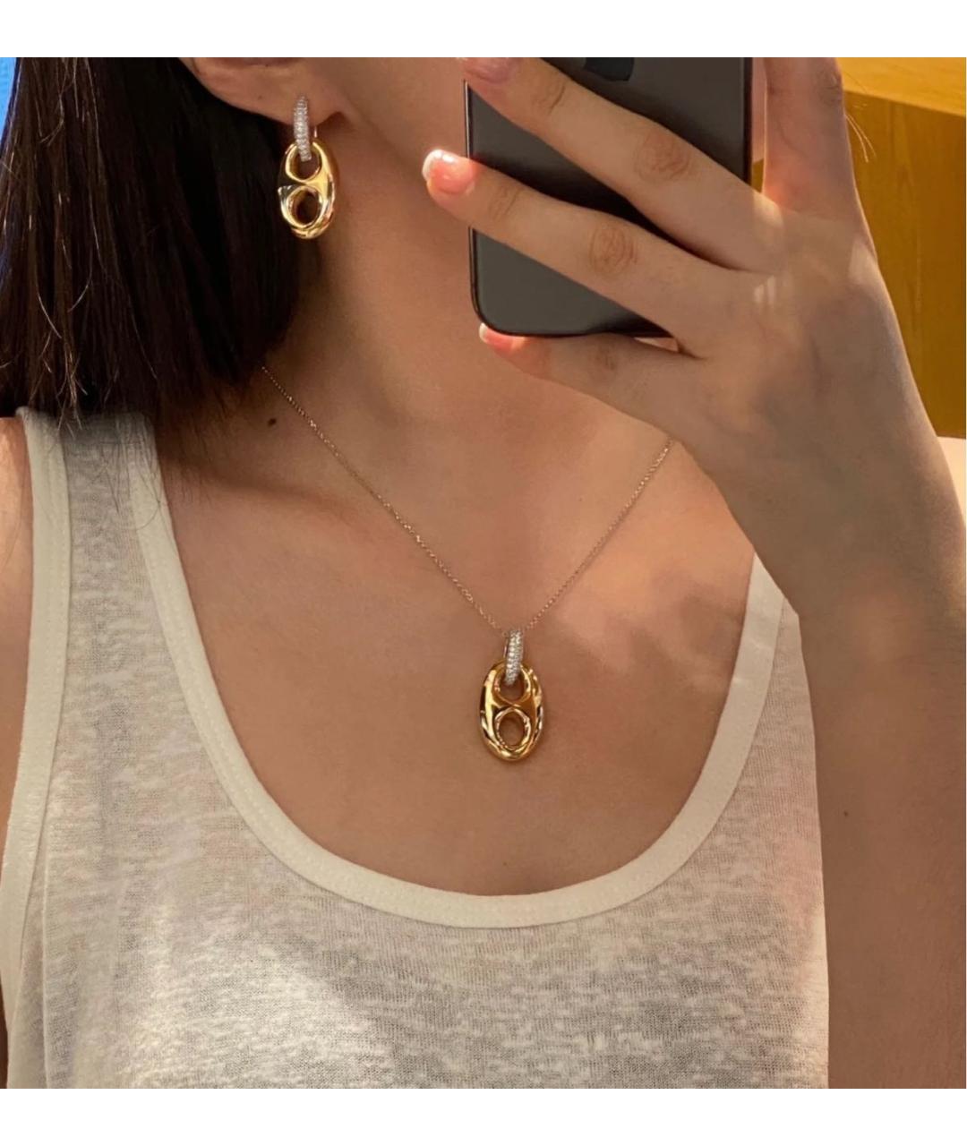 APM Monaco Золотая серебряная подвеска, фото 7