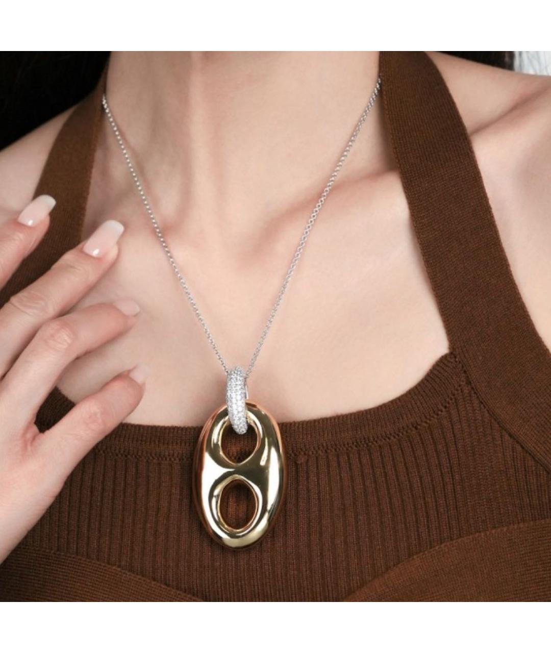 APM Monaco Золотая серебряная подвеска, фото 4