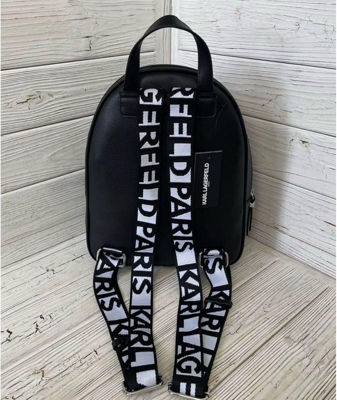 KARL LAGERFELD Черный рюкзак из искусственной кожи, фото 5