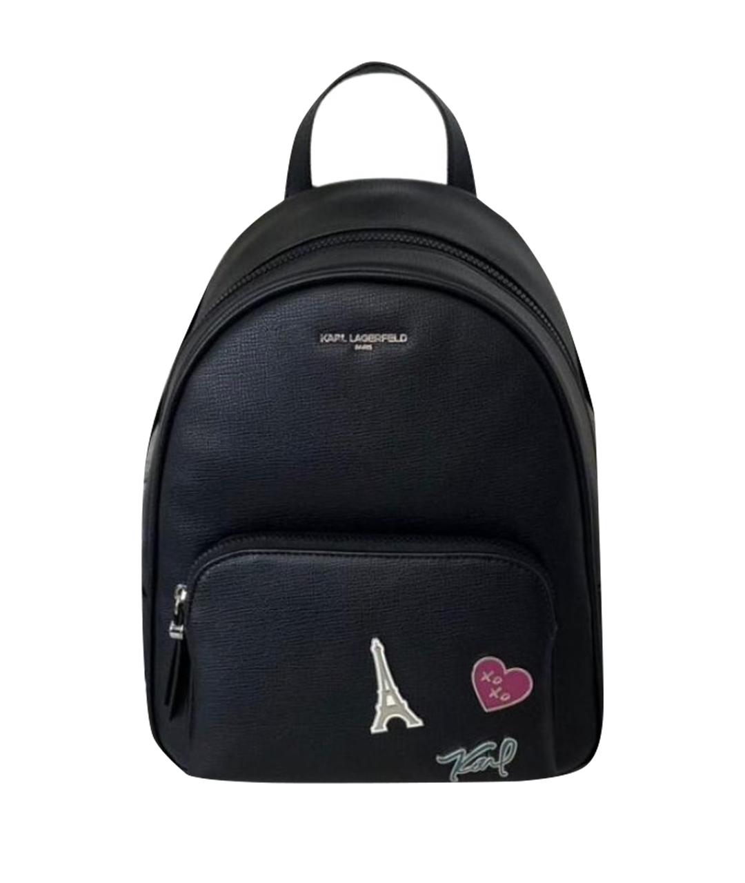 KARL LAGERFELD Черный рюкзак из искусственной кожи, фото 1
