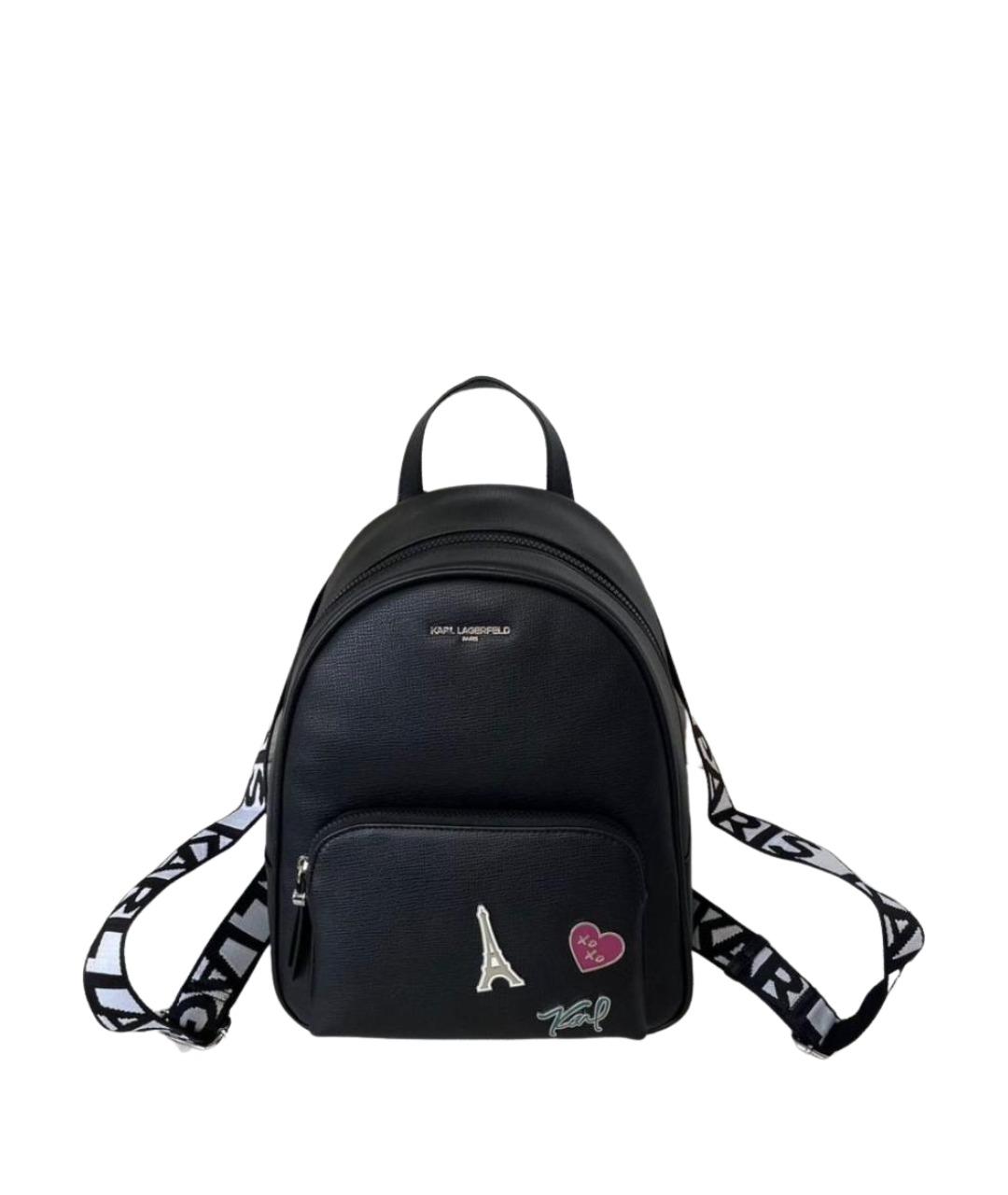 KARL LAGERFELD Черный рюкзак из искусственной кожи, фото 1