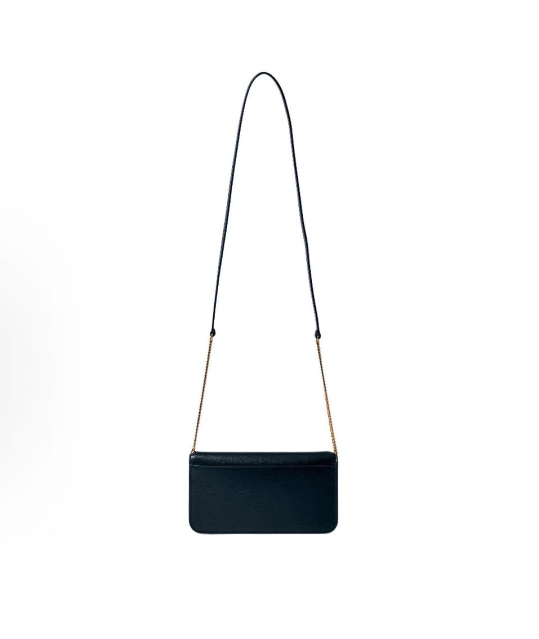 SAINT LAURENT Черная кожаная сумка через плечо, фото 2