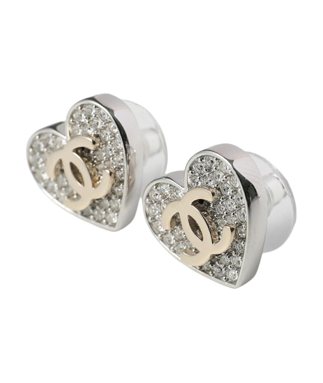 CHANEL Серебряные металлические серьги, фото 1