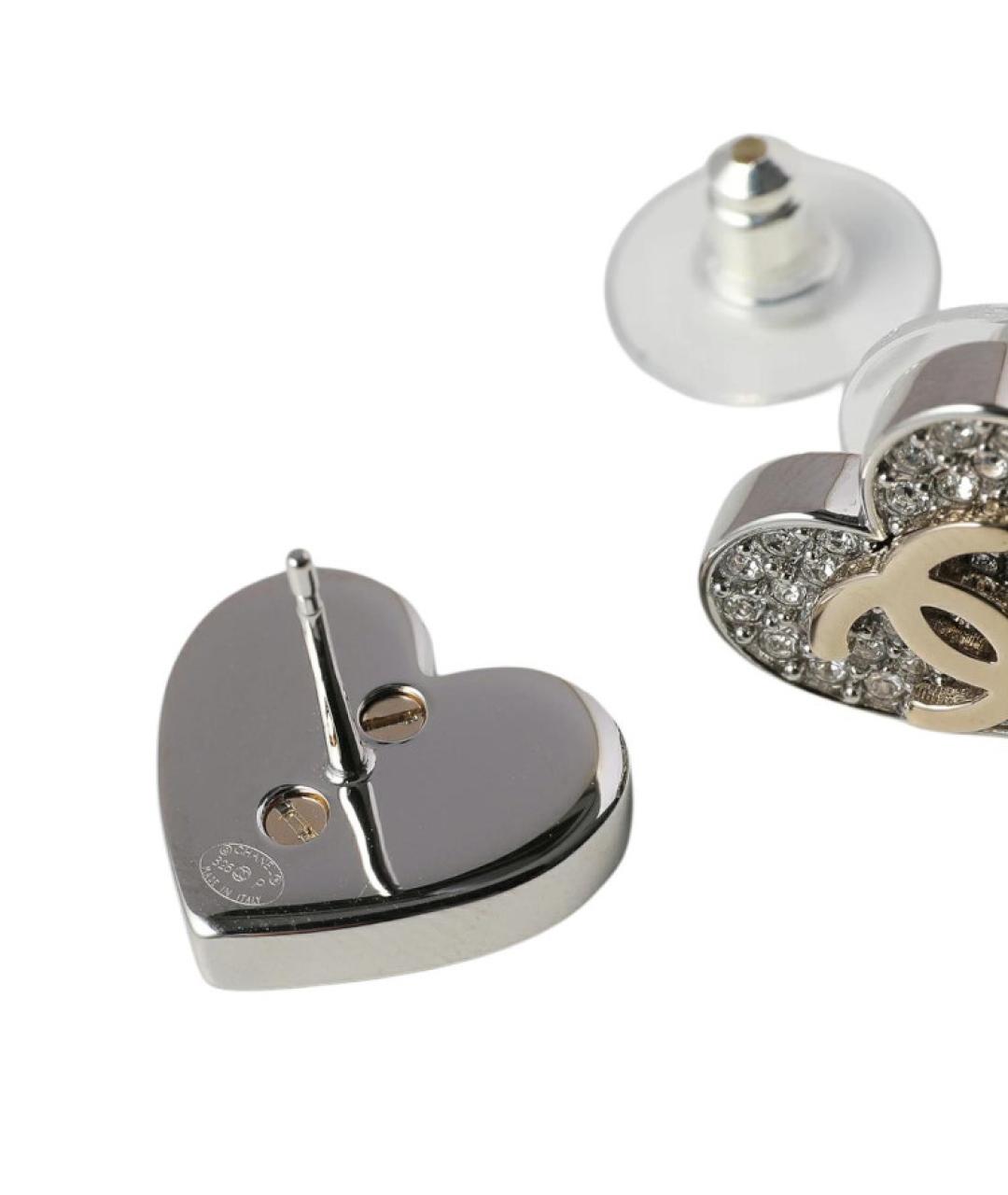 CHANEL Серебряные металлические серьги, фото 3