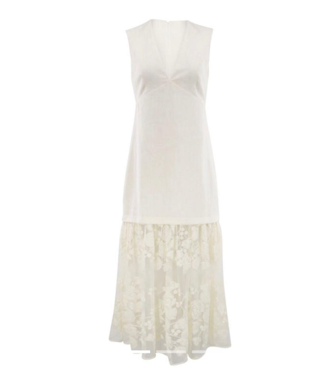 SEA NYC Белое льняное повседневное платье, фото 1