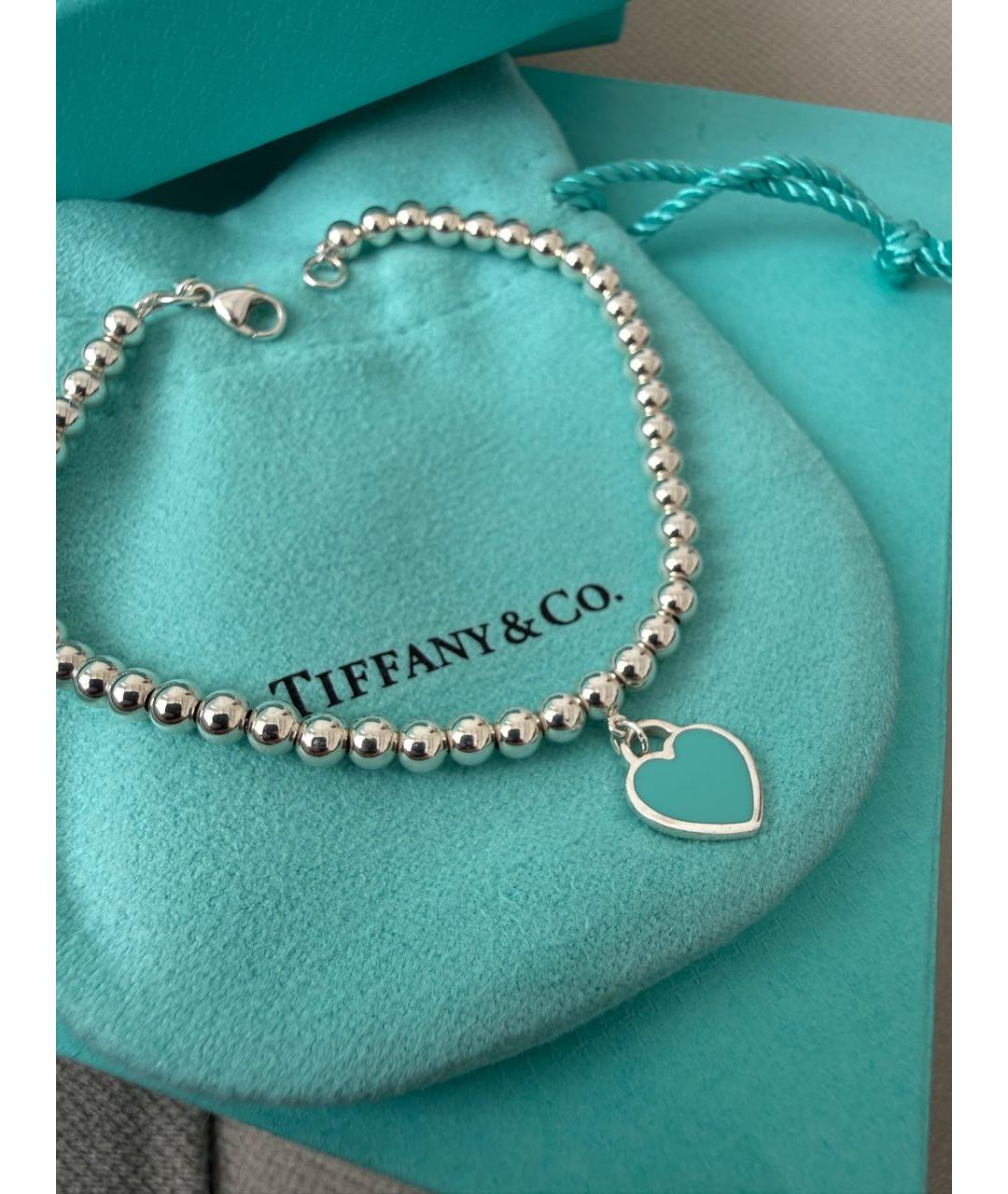 TIFFANY&CO Бирюзовый серебряный браслет, фото 7