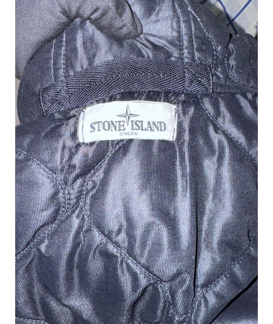 STONE ISLAND Темно-синяя хлопковая куртка, фото 5
