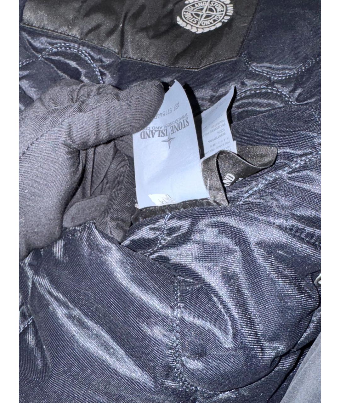 STONE ISLAND Темно-синяя хлопковая куртка, фото 8