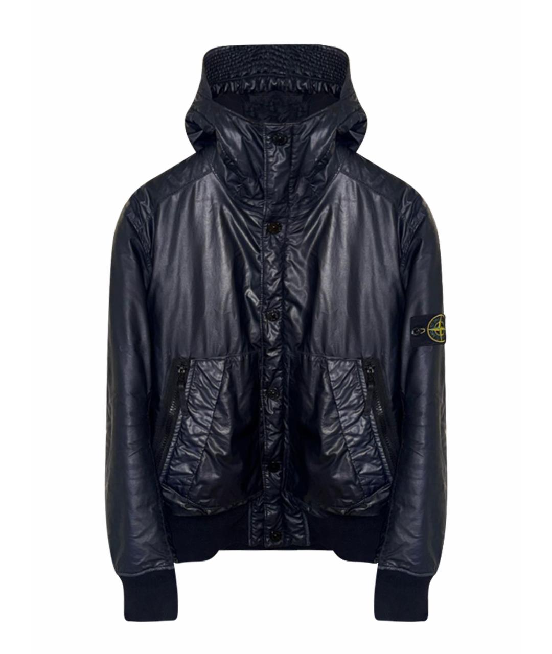 STONE ISLAND Темно-синяя хлопковая куртка, фото 1