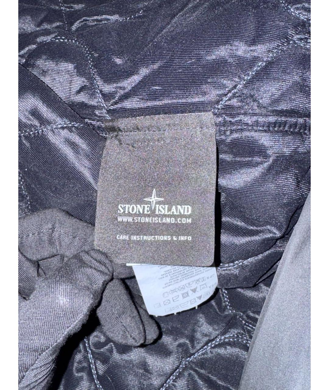 STONE ISLAND Темно-синяя хлопковая куртка, фото 7