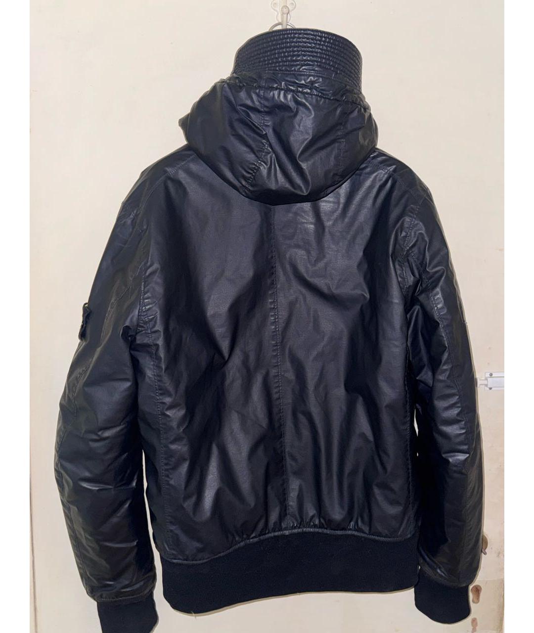 STONE ISLAND Темно-синяя хлопковая куртка, фото 2