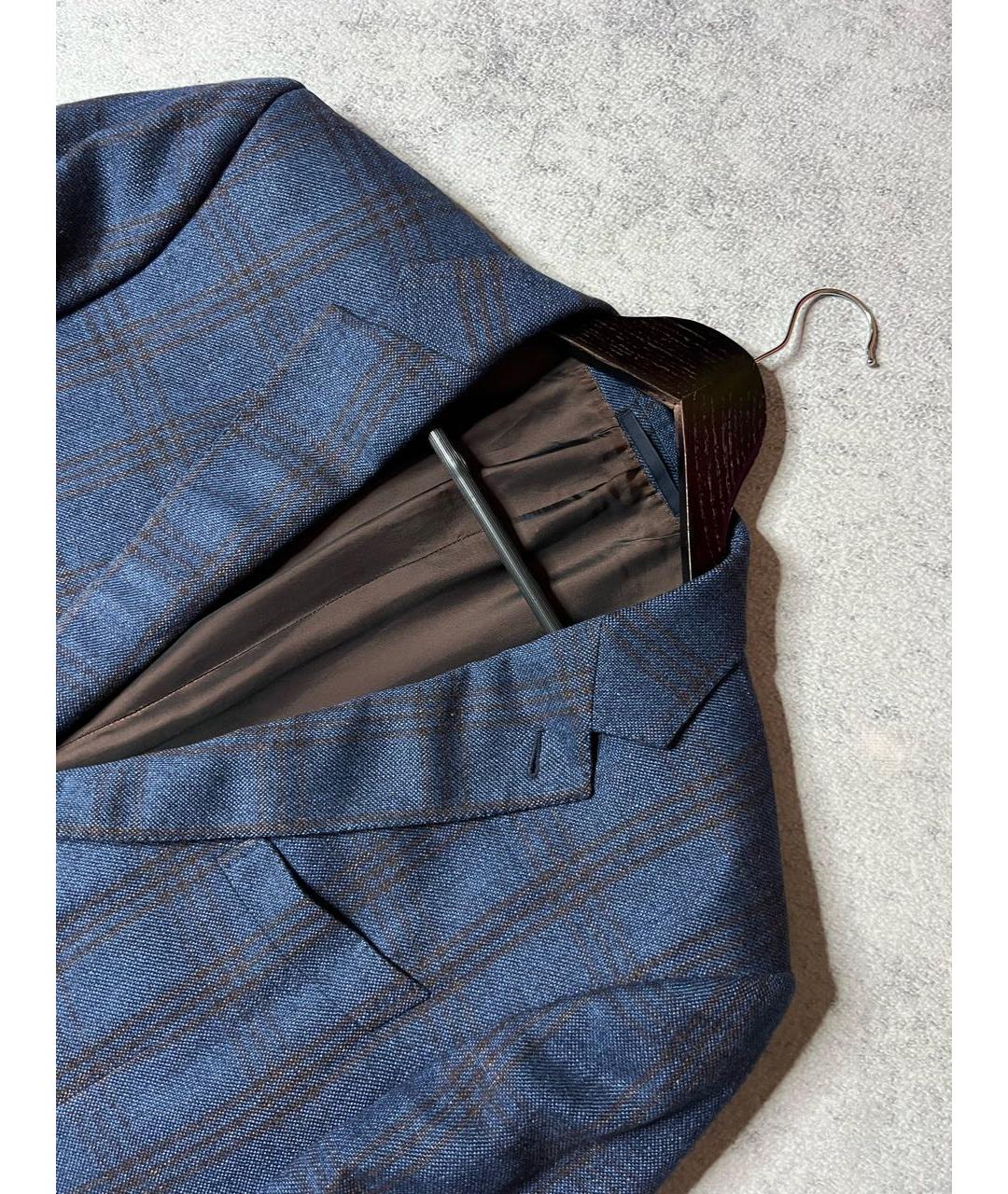 ZEGNA Синий кашемировый пиджак, фото 4