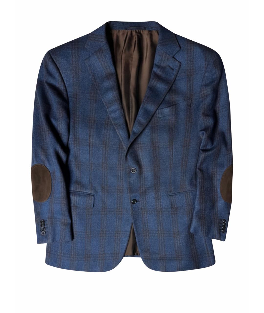 ZEGNA Синий кашемировый пиджак, фото 1