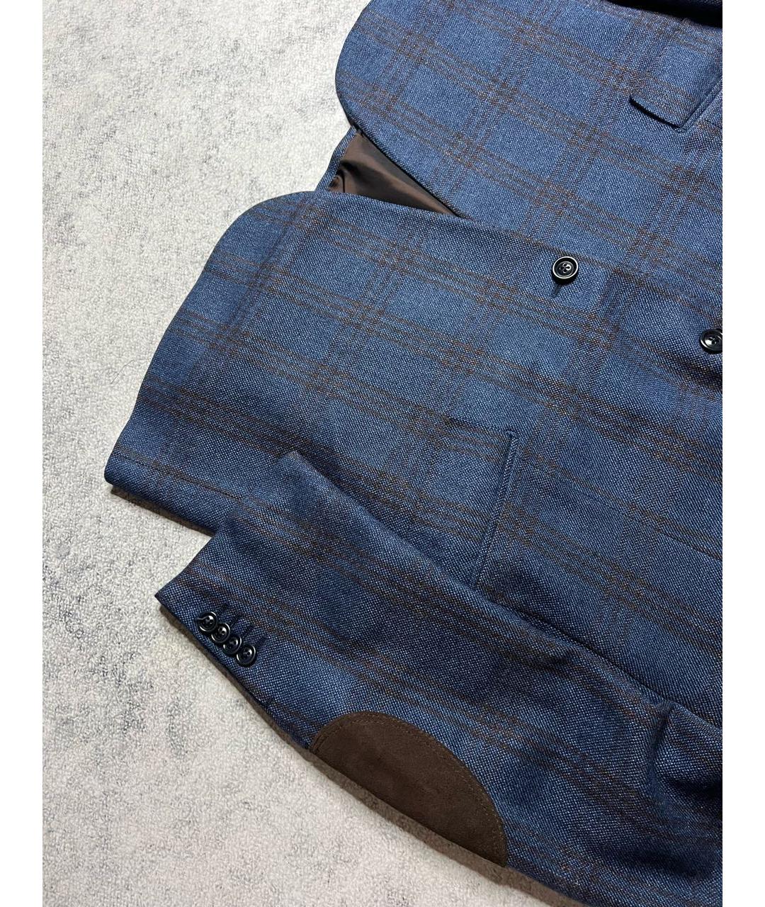 ZEGNA Синий кашемировый пиджак, фото 5