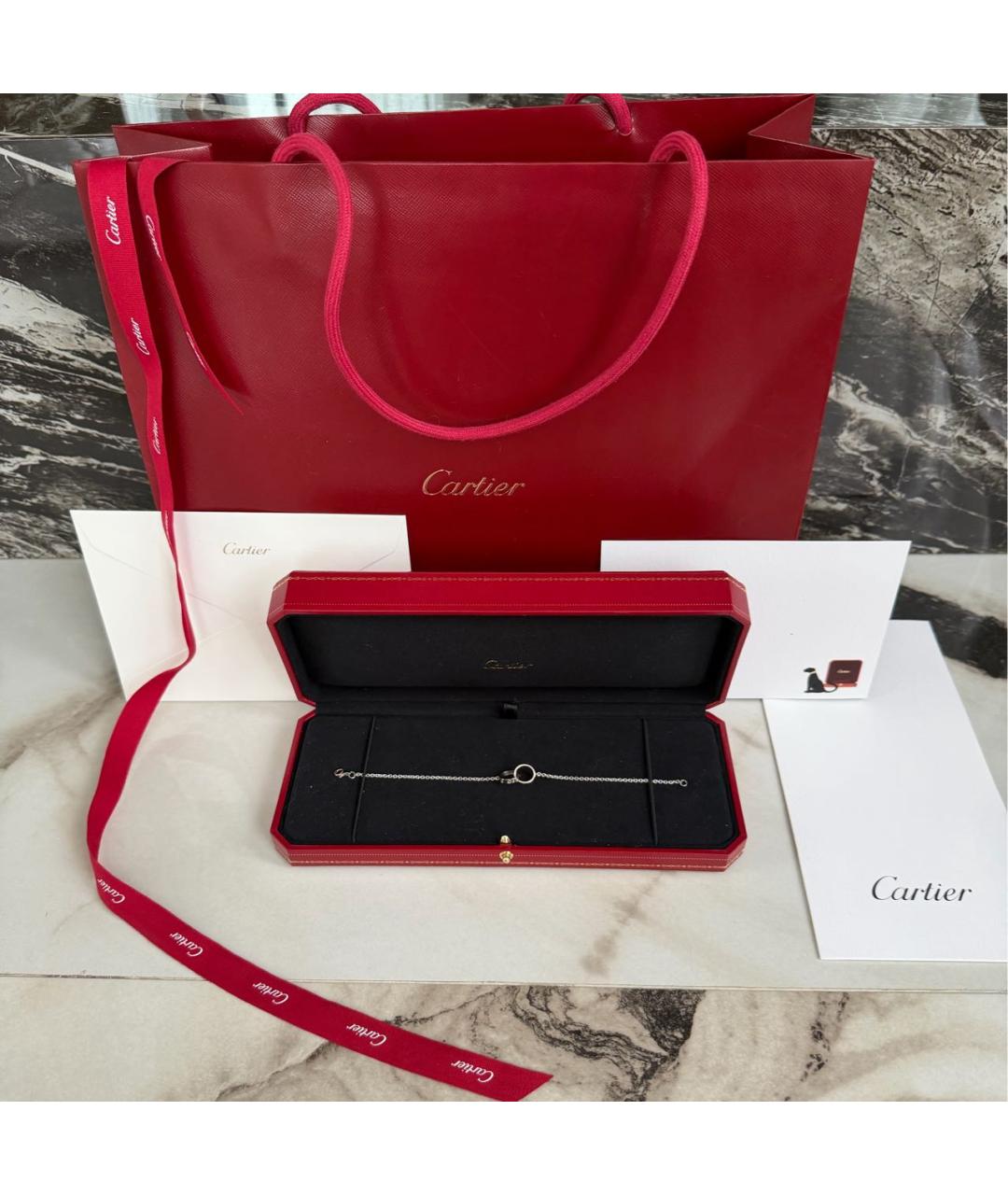 CARTIER Серебрянный браслет из белого золота, фото 2