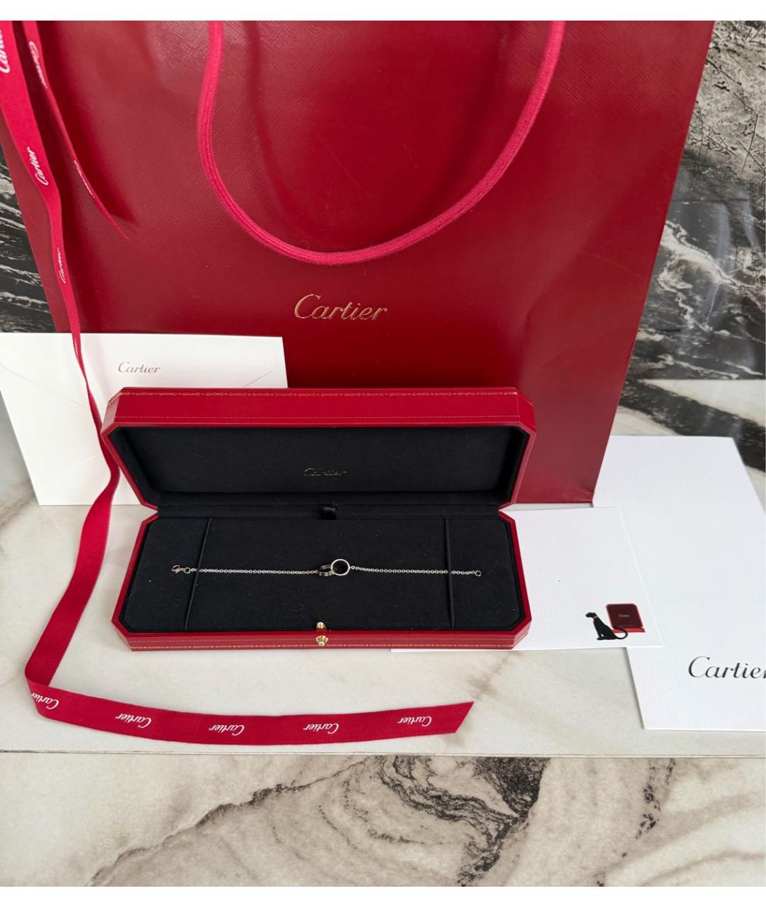CARTIER Серебрянный браслет из белого золота, фото 5
