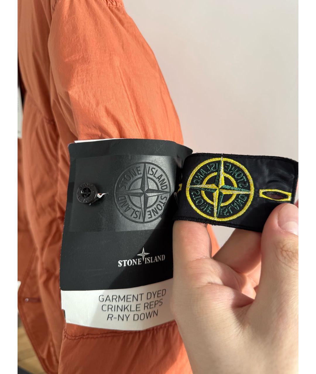 STONE ISLAND Оранжевый пуховик, фото 5