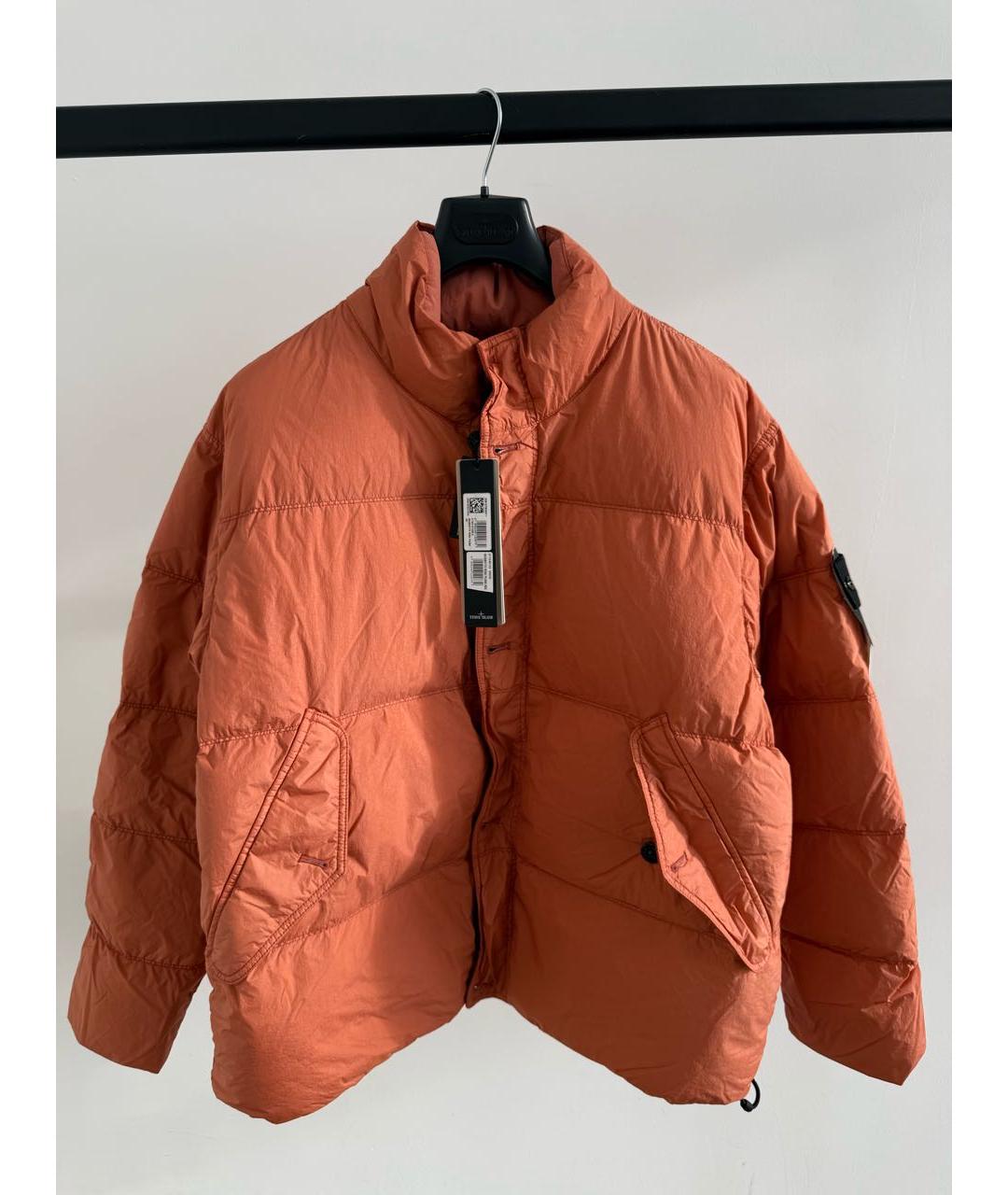 STONE ISLAND Оранжевый пуховик, фото 2