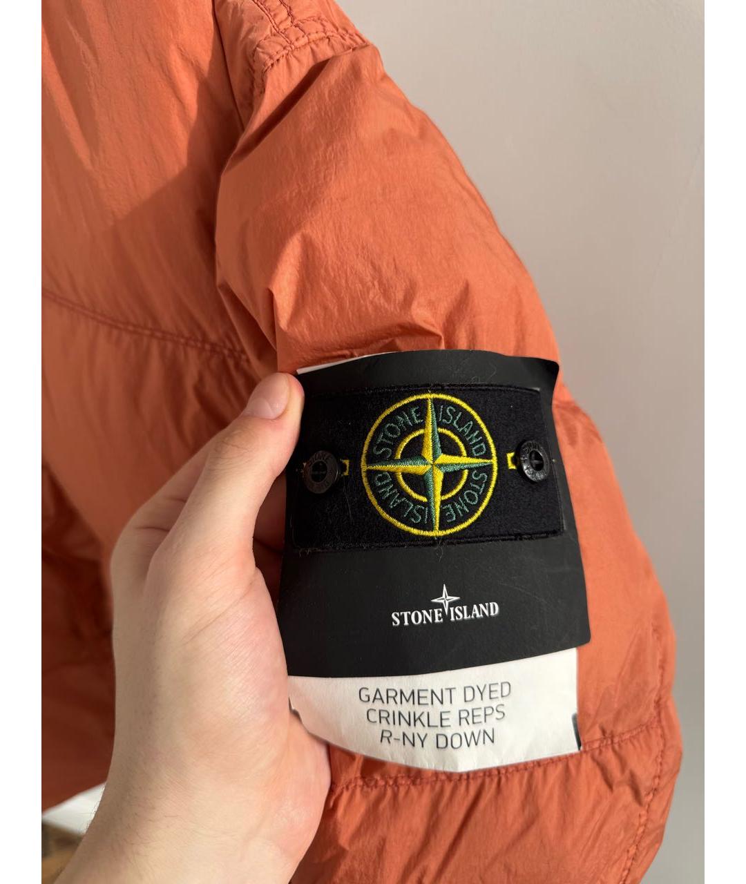 STONE ISLAND Оранжевый пуховик, фото 4