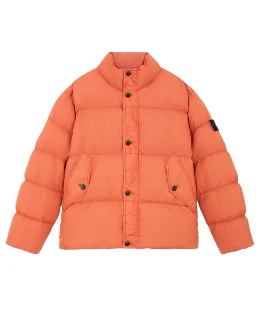 STONE ISLAND Оранжевый пуховик, фото 1