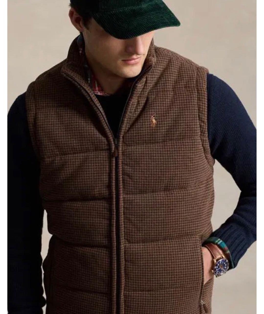 RALPH LAUREN Коричневый жилет, фото 3
