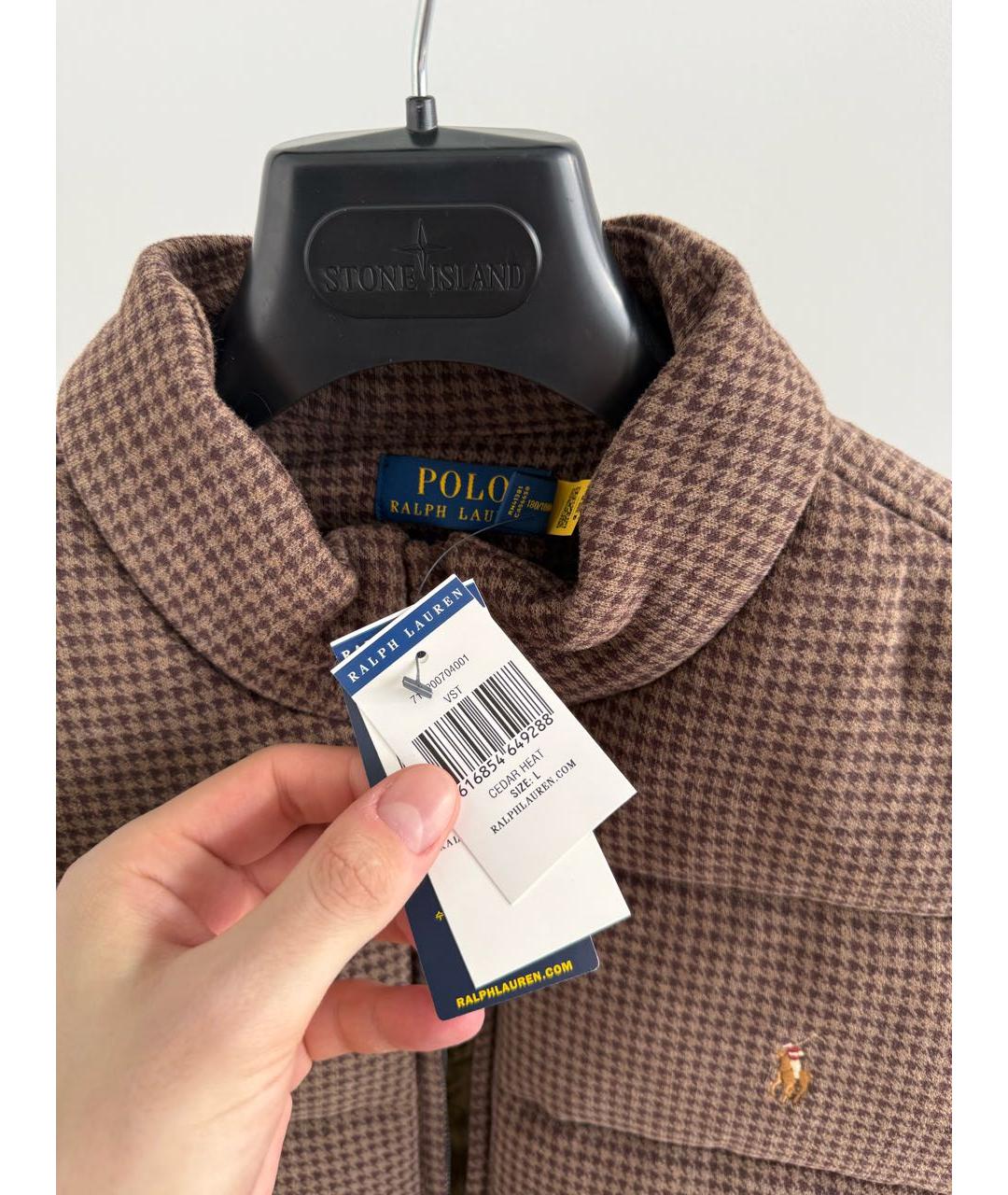 RALPH LAUREN Коричневый жилет, фото 4