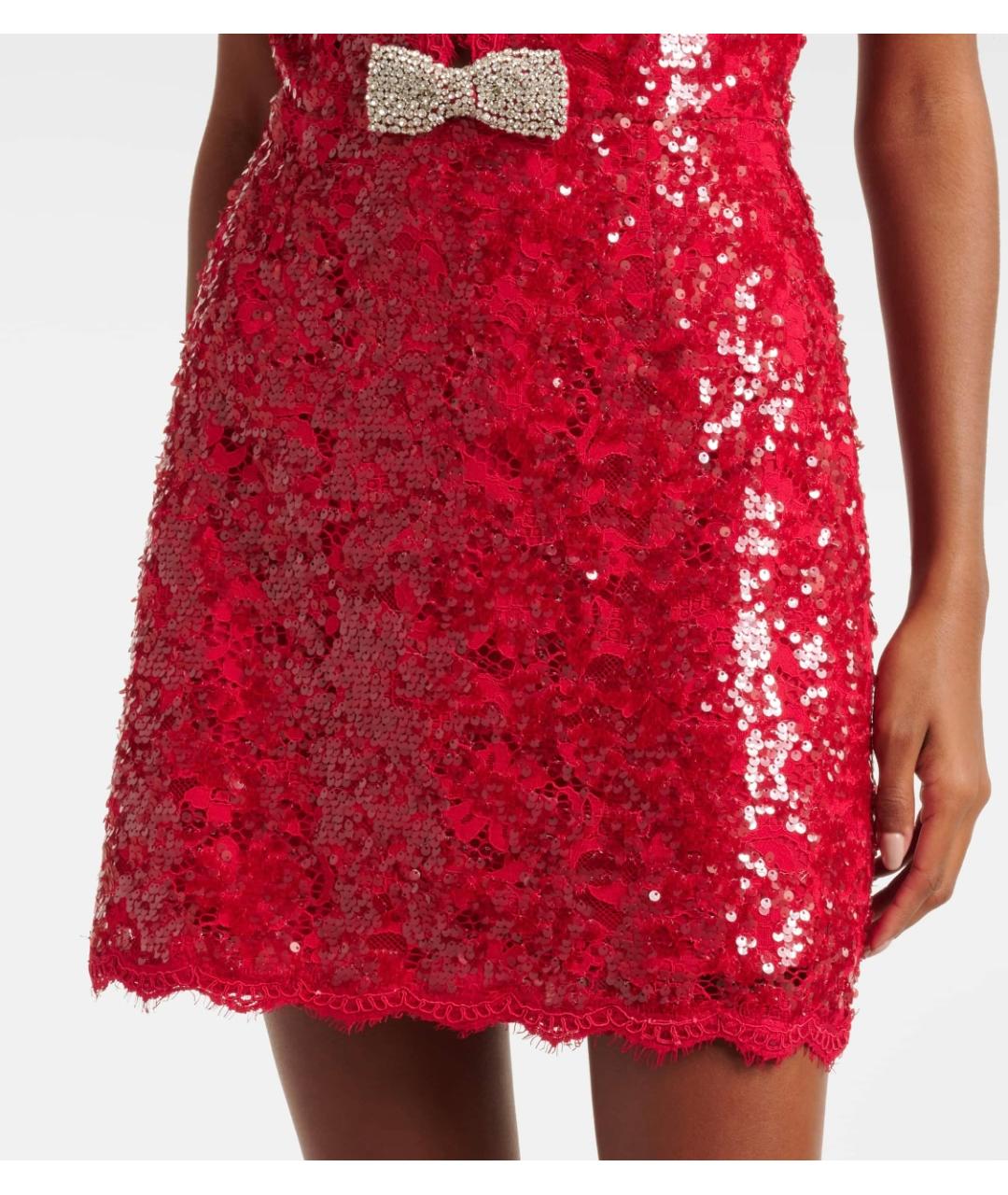 REBECCA VALLANCE Красное полиамидовое коктейльное платье, фото 5