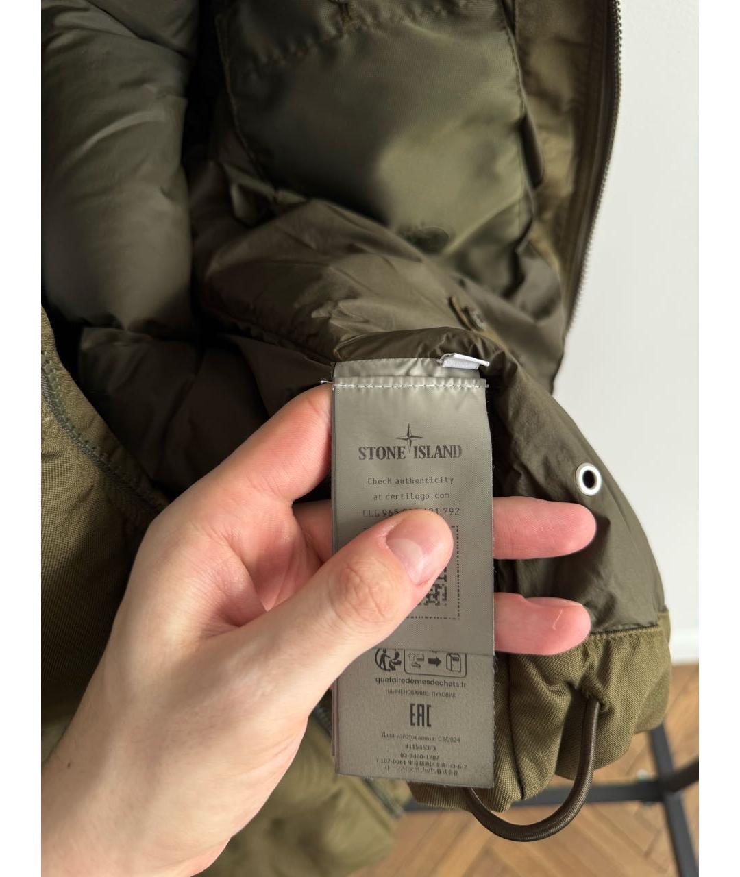 STONE ISLAND Хаки пуховик, фото 7