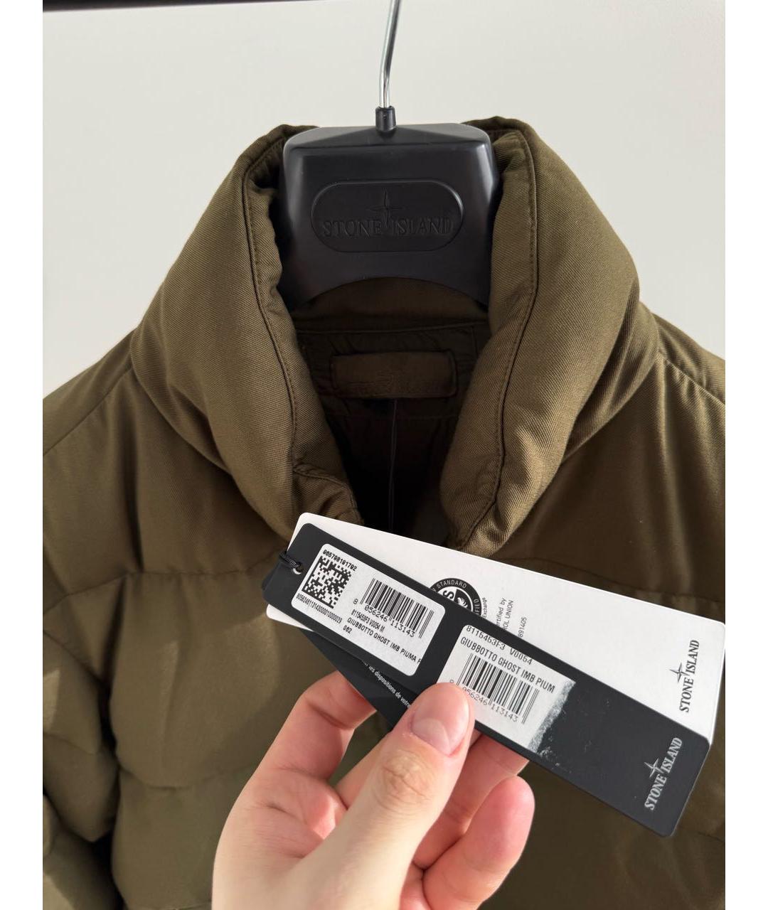 STONE ISLAND Хаки пуховик, фото 3