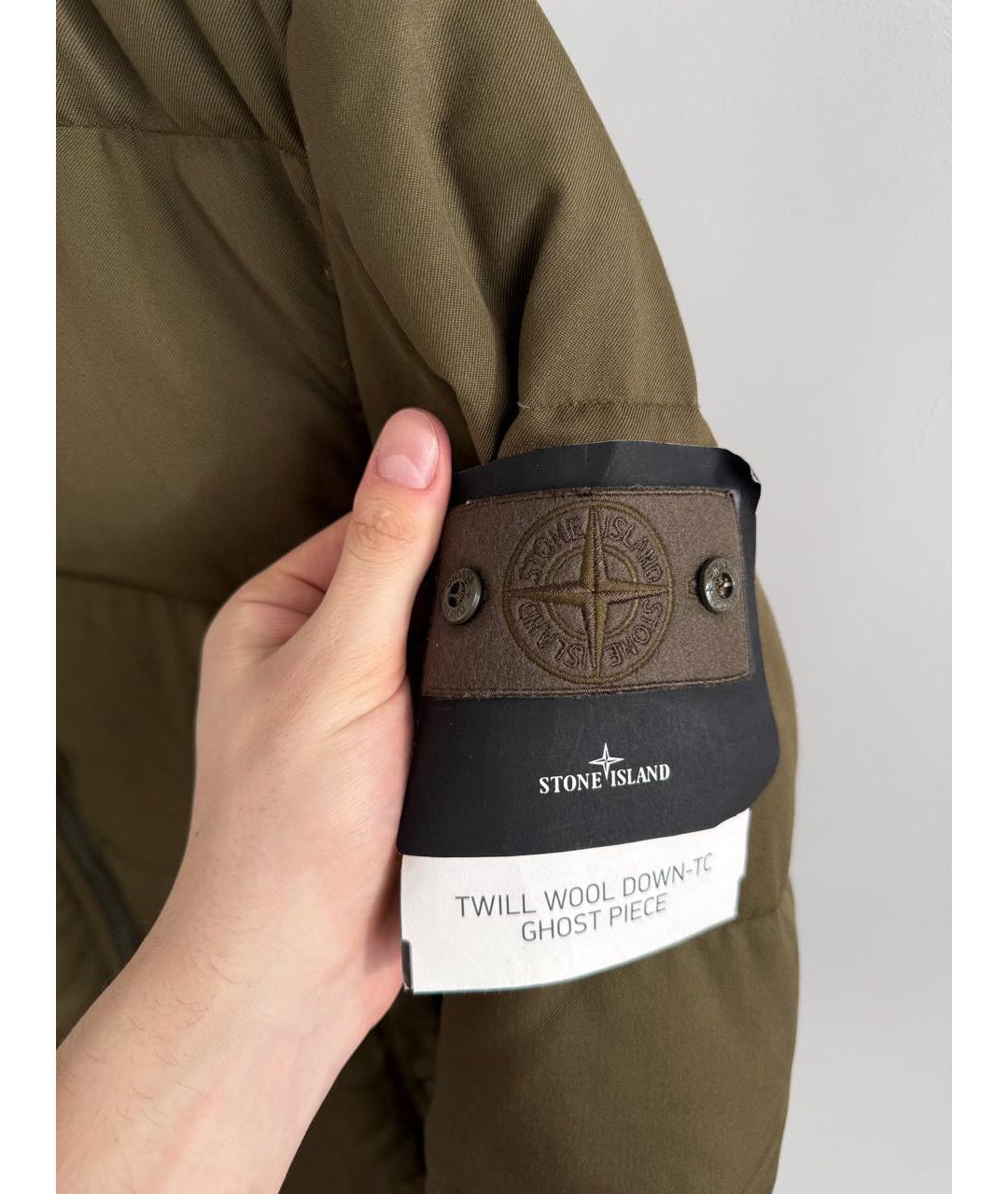 STONE ISLAND Хаки пуховик, фото 5
