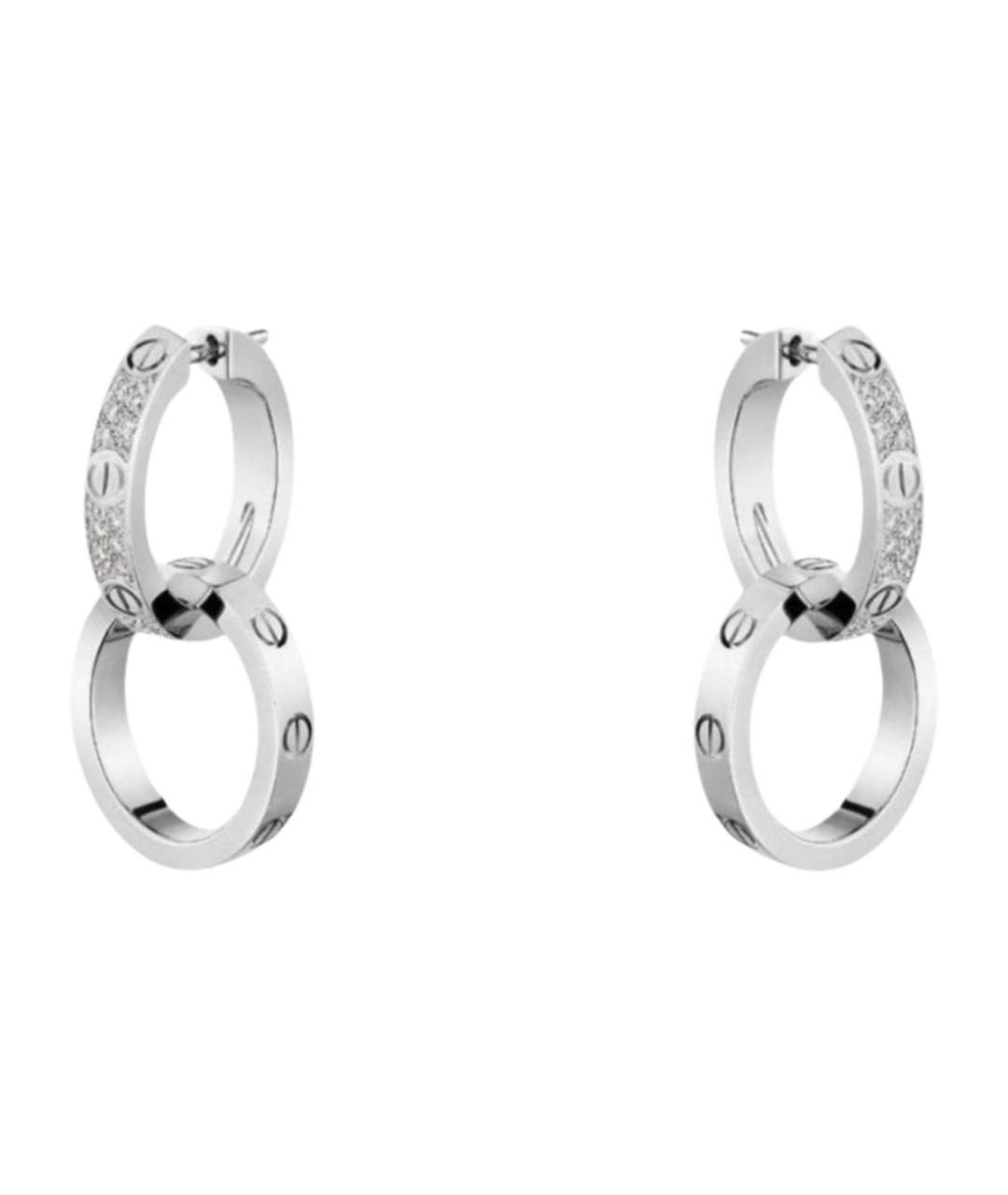 CARTIER Белые серьги из белого золота, фото 1