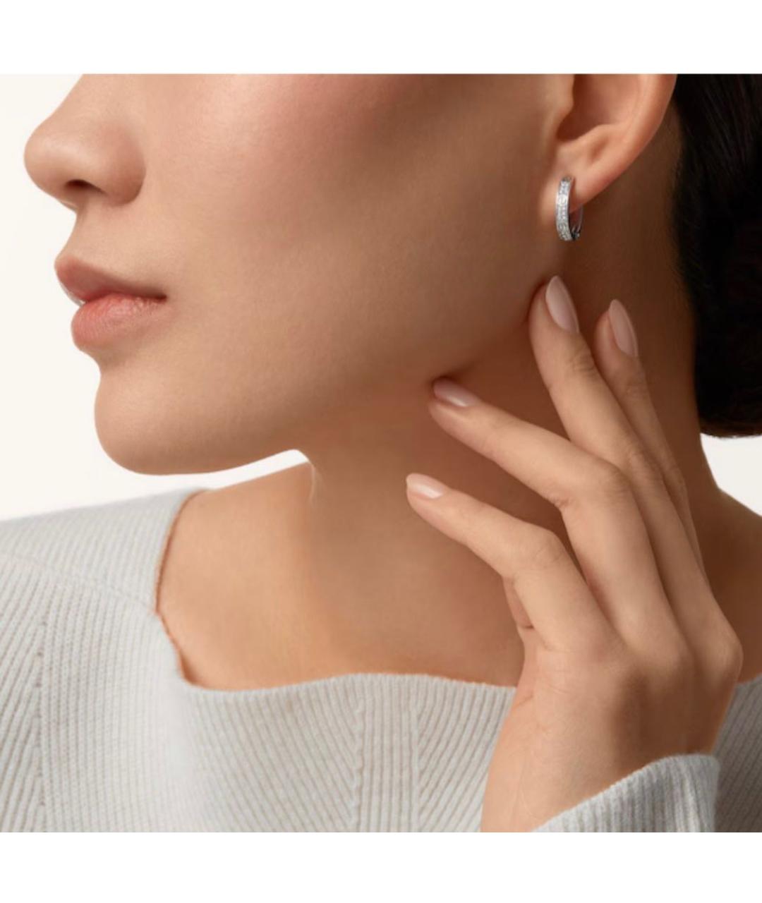 CARTIER Белые серьги из белого золота, фото 4