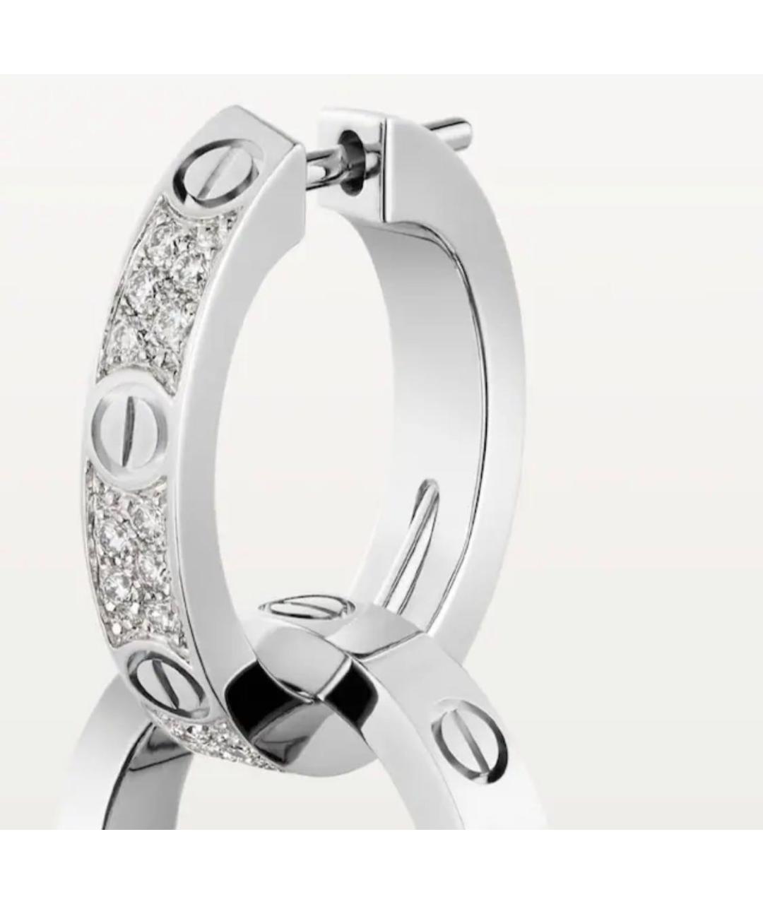 CARTIER Белые серьги из белого золота, фото 2