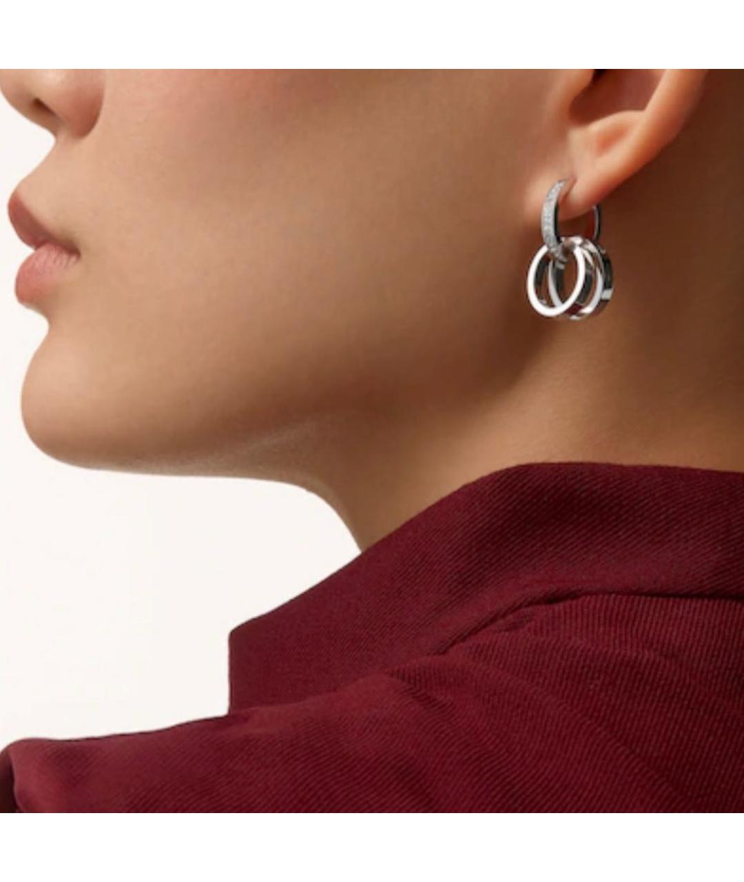 CARTIER Белые серьги из белого золота, фото 3