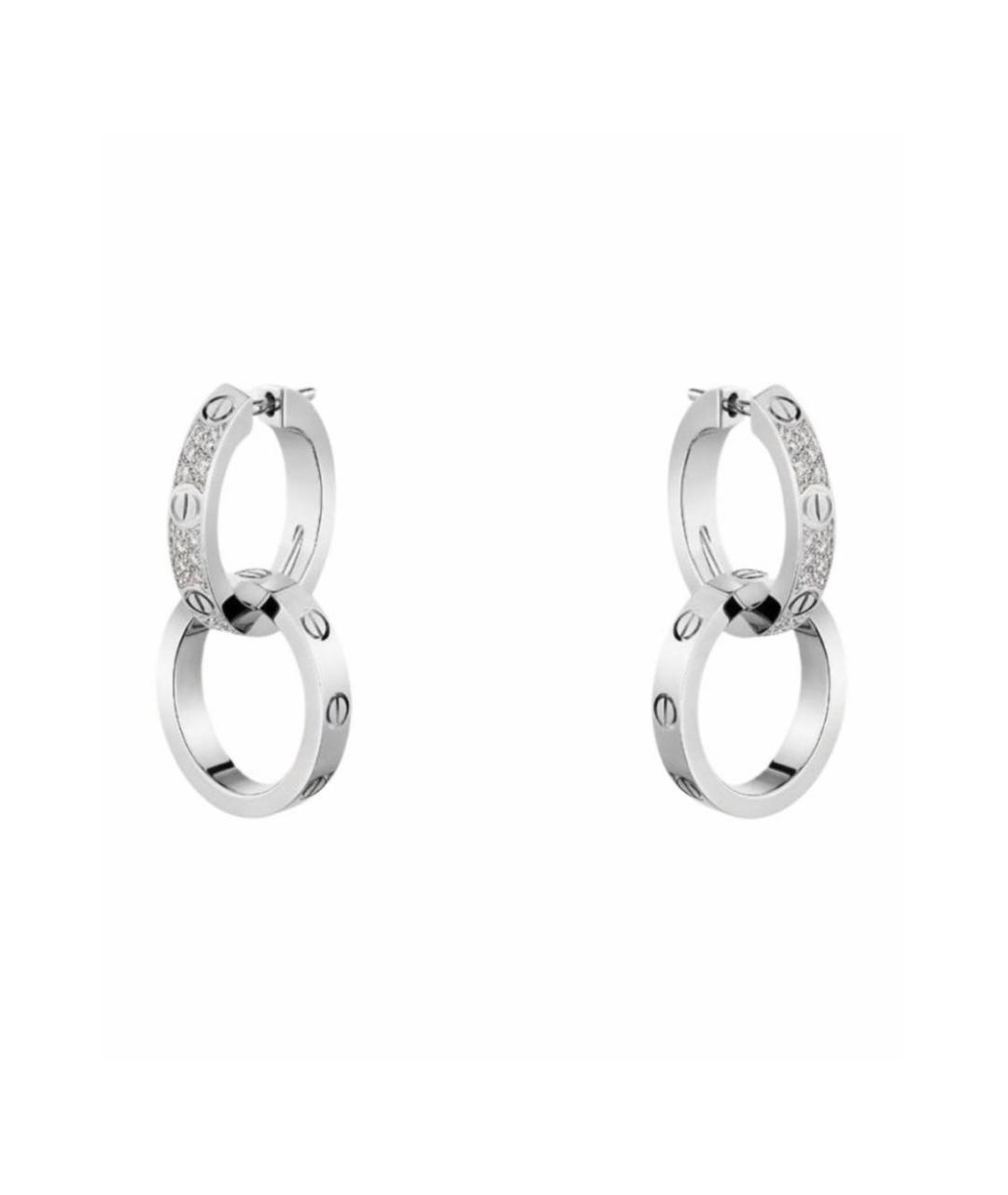 CARTIER Белые серьги из белого золота, фото 6