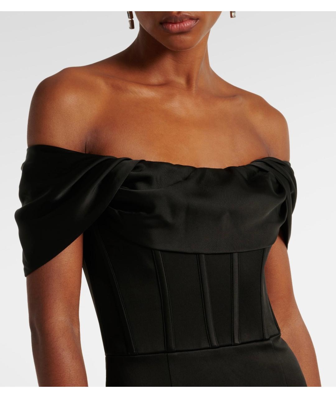 REBECCA VALLANCE Черное полиэстеровое коктейльное платье, фото 4