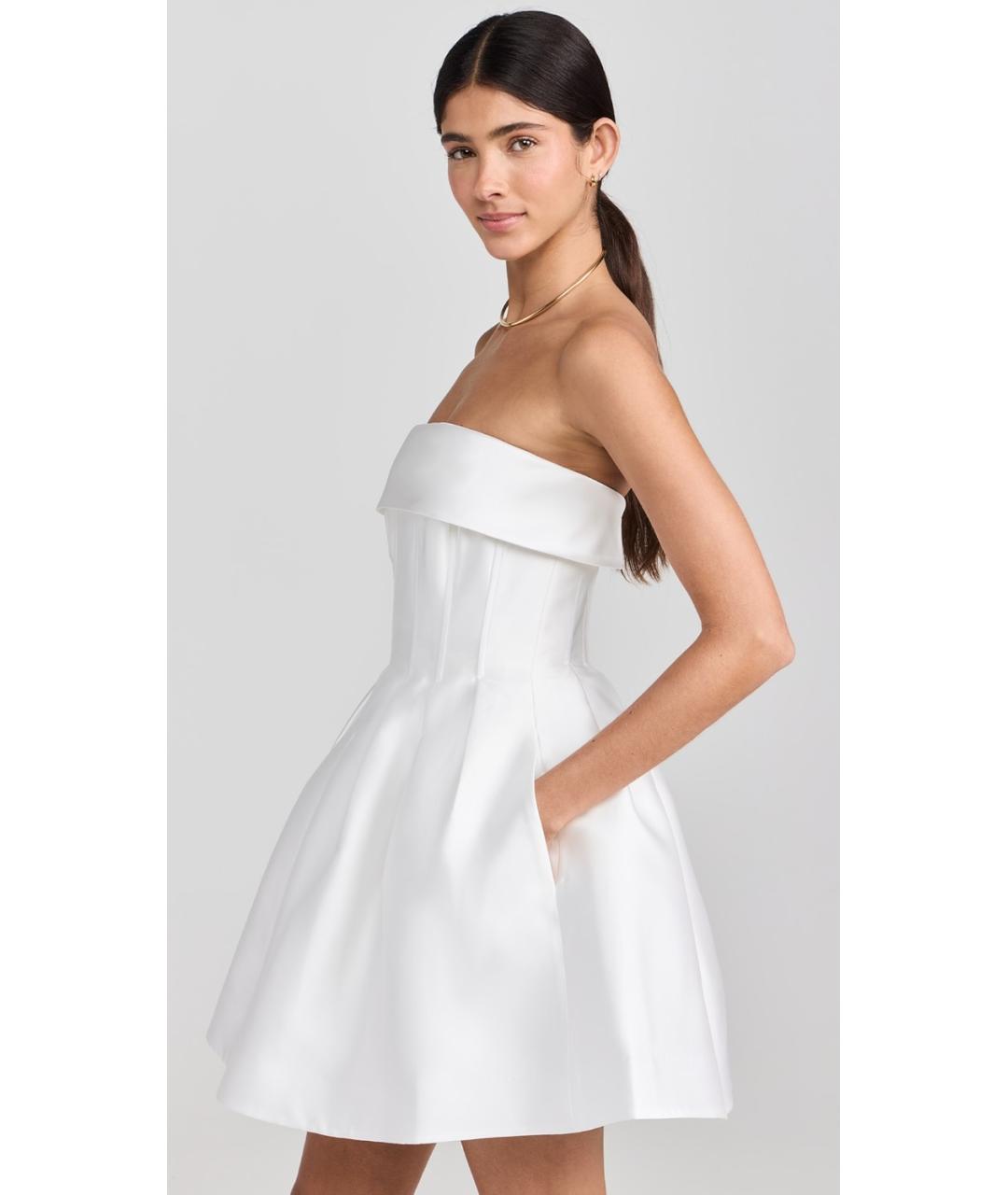 REBECCA VALLANCE Белое полиэстеровое вечернее платье, фото 6