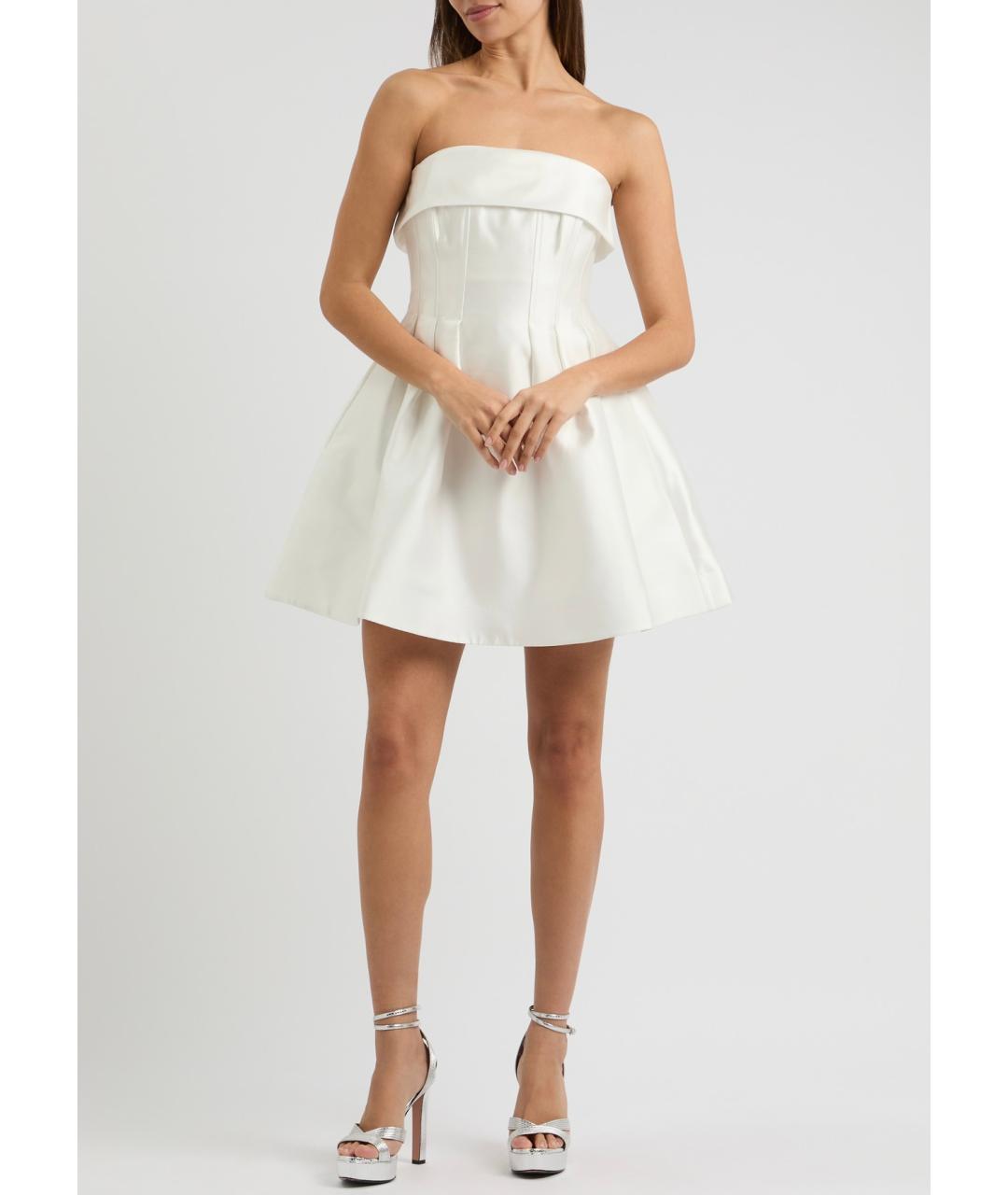 REBECCA VALLANCE Белое полиэстеровое вечернее платье, фото 9