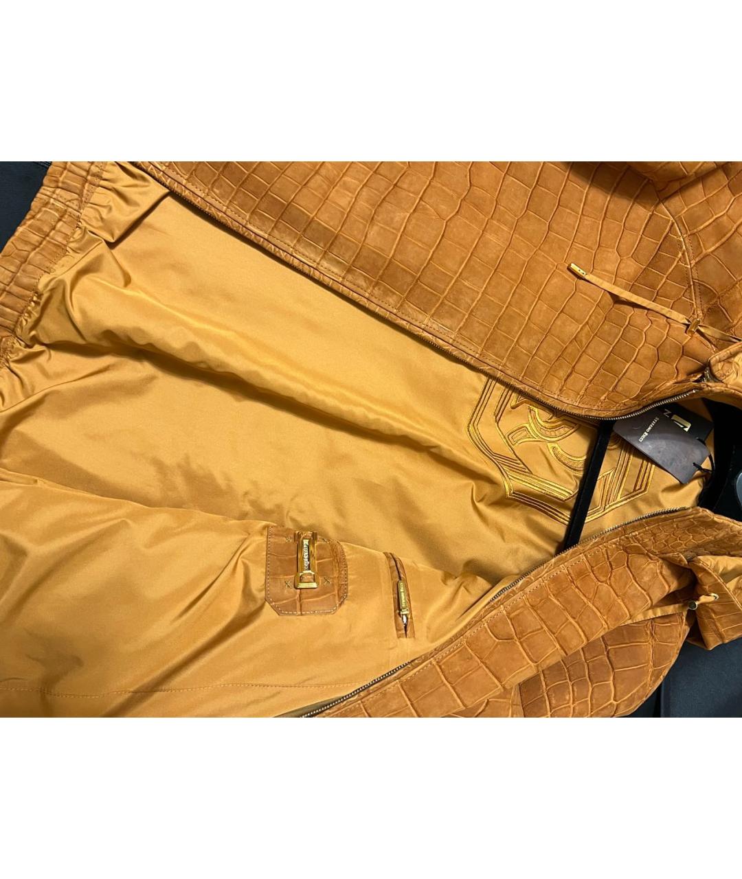 STEFANO RICCI Оранжевая куртка из экзотической кожи, фото 3