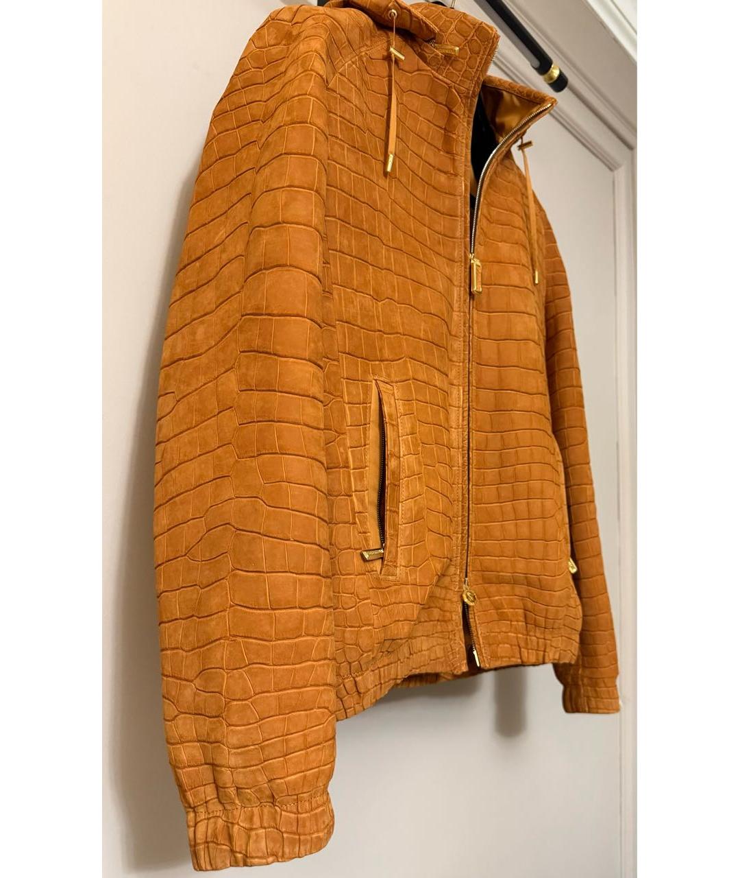 STEFANO RICCI Оранжевая куртка из экзотической кожи, фото 2