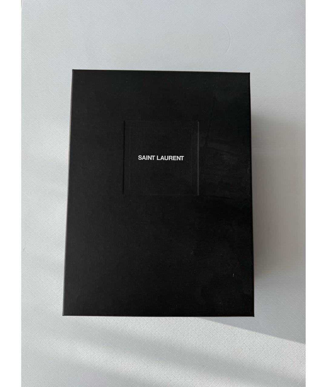 SAINT LAURENT Черные кожаные ботинки, фото 7