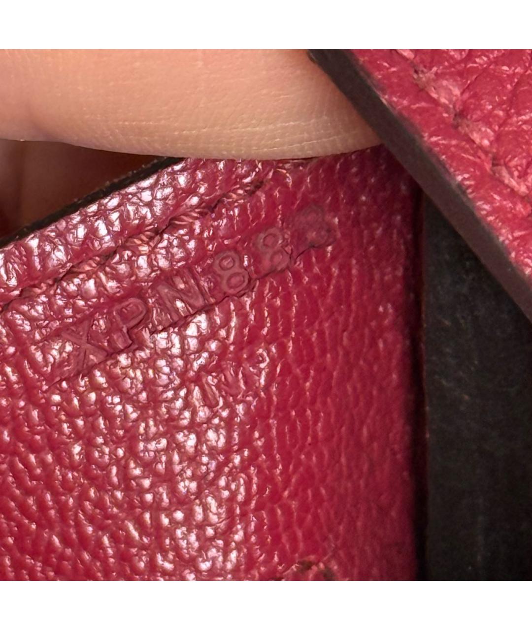 HERMES Бордовая кожаная сумка с короткими ручками, фото 8